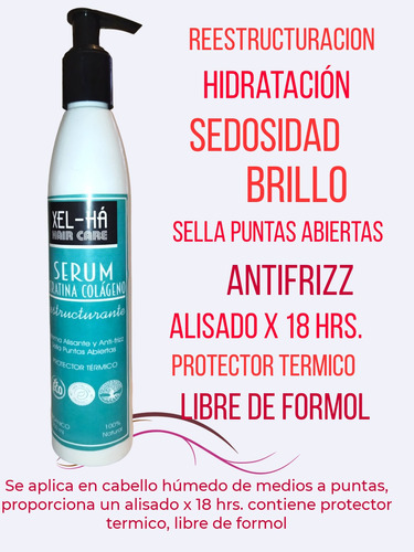 Serum Keratina Colágeno Orgánica Xel-há Hair Care