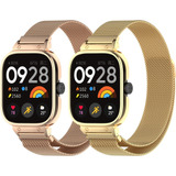 2 Correa Milanese + Funda Acero Para Xiaomi Mi Redmi Watch 4