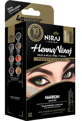 Kit Henna Marrom + Fix Sobrancelhas Niraj