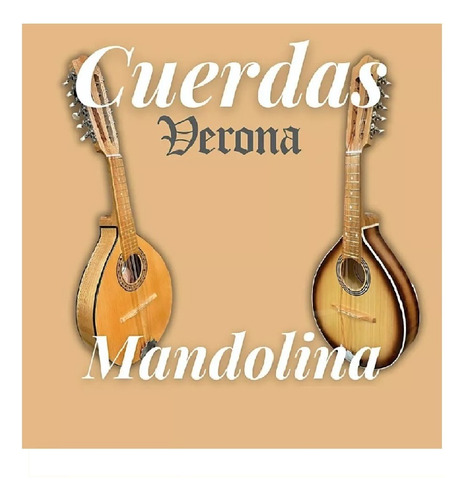 Encordado 10 Cuerdas De Mandolina Verona Plateada Metálicas