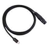 Cabo Usb C Para Xlr Fêmea, Tipo C Macho Para Xlr Fêmea (2m/6