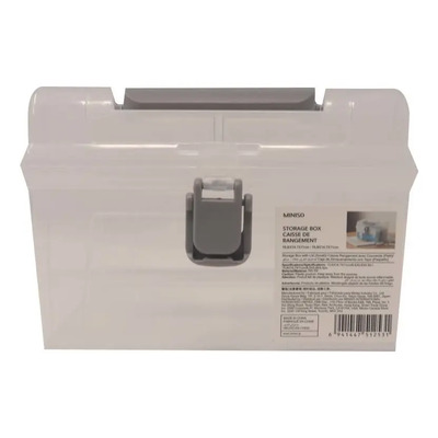 Miniso Caja De Almacenamiento Con Tapa Y Asa Transparente 15 | MercadoLibre