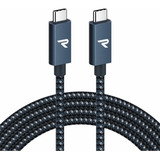 Cable De Carga Usb-c Rampow De 2 Mt 100w Azul Marino