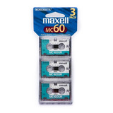 Microcassette Maxell Mc60 Grabadora Contestadora Pack X3