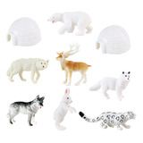 Estátuas Em Miniatura Modelo Animal Ártico De Plástico