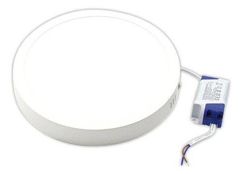 Artefacto Led Redondo Aluminio 20w Luz Día/luz Cálida Tbcin