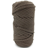 Hilo Macrame De Algodón Para Tejer 6mm Cafe X 30 Mts