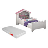 Cama Infantil Casa Magia Castelo Quarto Menina Com Colchão