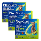 3 Nexgard Spectra Antipulgas Para Cães Cão 7,6 A 15 Kg 9 Tab