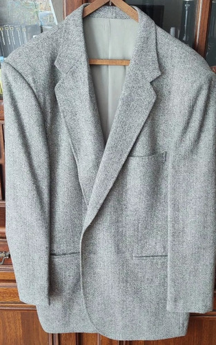 Saco Hombre De Vestir Recto T. L 52 Fantasía Lana -impecable