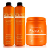 Fidelite Shampoo Acondicionador Keratina 900 + Mascara 1000