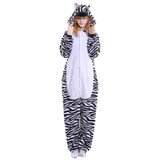 Pijama Cebra Moda Mameluco Cosplay Kigurumi Polar