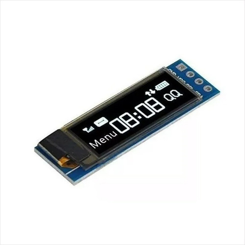 Pantalla Oled Lcd Letras Blancas/azul Resolución 128x32 0.91