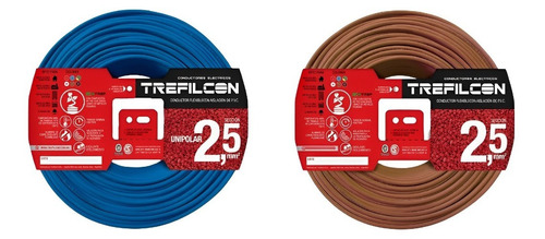 Trefilcon Cable Unipolar 2 5 Mm Pack X2 Rollos 50m C/u Cobre