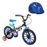  Bicicleta Aro 16 Tech Boys + Capacete Infantil