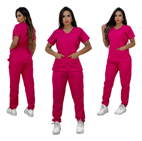 Pijama Cirúrgico Hospitalar Scrub Feminino Acinturado