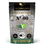 100 Cápsulas Vegetais Veganas Transparentes Nº 00 (1000mg)