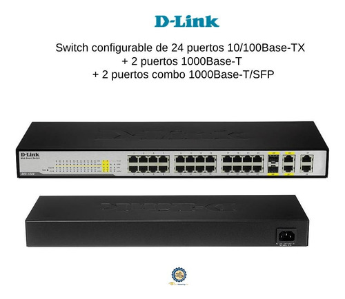 Usado! Switch D-link Des-1228 Con 4 Gigabits + 2 Combo Sfp