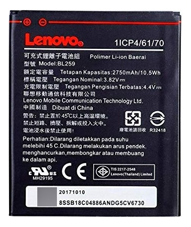 Bateria Pila Bl259 Lenovo Vibe K5 Plus Lemon K3 Original