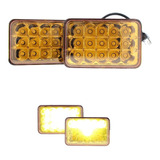 Faro Unidad Rectangular 15 Led 4x6 H4 45w Ambar Amarilla F1