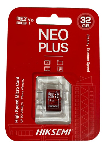 Memoria Microsd Neo Plus V10 De 32gb Dist Mextec