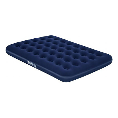 Colchón inflable doble Bestway 67002 de color azul de hasta 300 kg de 137 cm x 191 cm x 22 cm | Meses sin interés