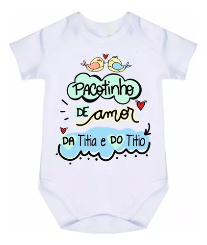 Body Bebê Pacotinho De Amor Da Titia E Titio Cód 9182 | MercadoLivre