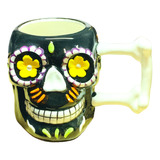 Taza Dia De Muertos 3d Ceramica Calavera 