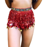 Fajilla Bellydance Danza Falda Baile Monedas Cadera Bufanda