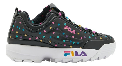 Tenis Fila Disruptor Zero Perlas Negro Colores Dama Original