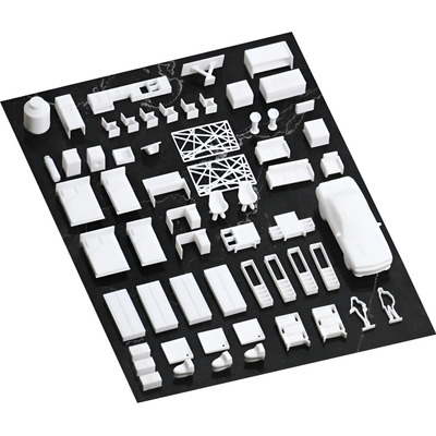 Muebles Para Maquetas | Escala 1:100 | 60 Piezas | Blanco