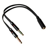 Adaptador P3 Femea Trrs 2 P2 Machos 20 Cm