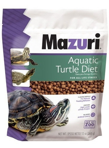 Alimento Mazuri Turtle Acuatic Tortuga De Agua 340 Grs - Ar