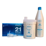 Kit Salerm 21 Ampolletas + Shampoo 1lt + Acondicionador 1lt