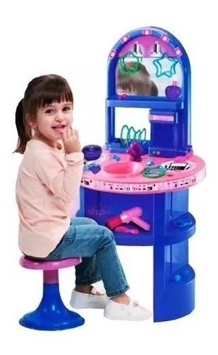 Mi Primer Tocador Infantil Set Belleza Maquillaje New Plast 