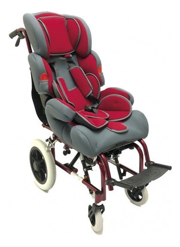 Silla De Ruedas Postural Pediatrica Niños Tilt Silfab S4201 Color Rojo/gris