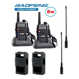 8w Dos Radios Baofeng Uv-5r * + 2 Antenas Nagoya + 2 Fundas