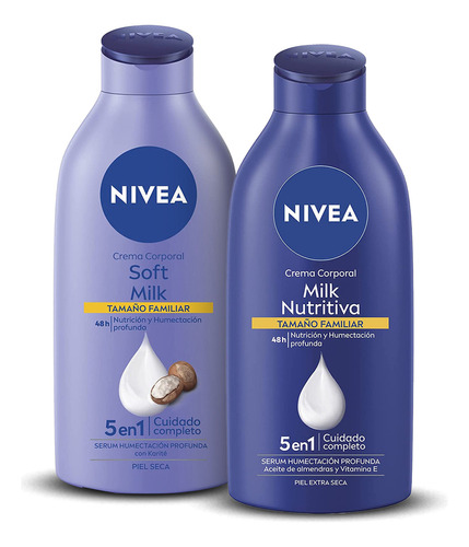  Pack - Nivea Piel Extra Seca 650 Ml + Nivea Karité 650 Ml