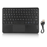 Teclado Sem Fio Touchpad De 10 Polegadas, Retrô, Redondo, Te