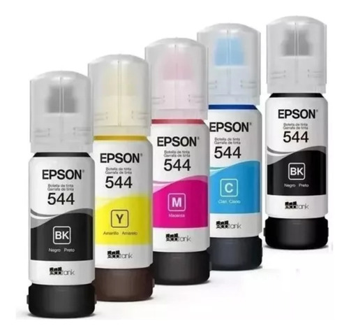 Tinta Epson 544 Kit X5 L3210 L3110 L3250 L3150 L5290 L5590