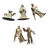 Figuras De Acción Star Wars Estatuillas De Metal Lote 5 Pzas