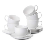 Tazas De Café De Porcelana Btat, Con Platillos, 12 Unidades