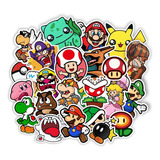 Stickers Calcos Vinilo Premium Uv Termo - Nintendo Mario