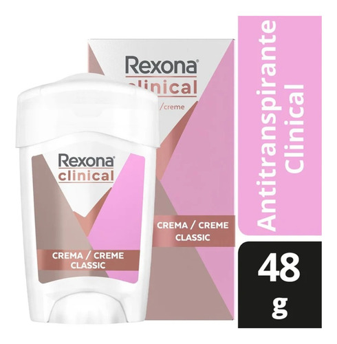 Pack 3 Rexona Clinical Desodorante En Crema Classic 48gr