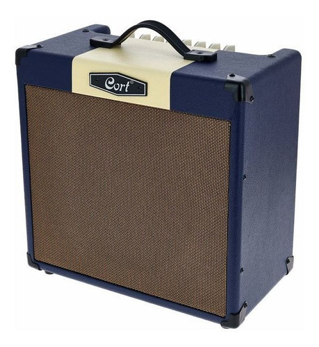 Amplificador De Guitarra Electrica Cort Cm30r 30w Reverb Color Azul