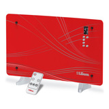Panel Vidrio Calefactor Eléctrico Liliana Ppv510 Turbina Cts Color Rojo/gris