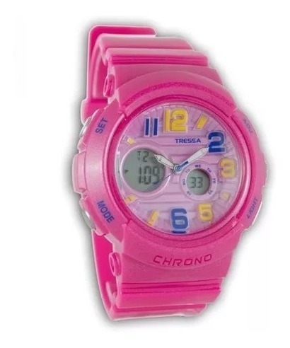 Reloj Mujer Tressa Lennon Rosa Luz Crono 100m Watchcenter