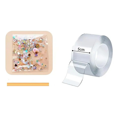 Cinta Adhesiva Doble Cara Nano Tecnology Ancha 5cm Burbuja Decoración | MercadoLibre