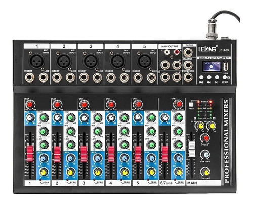 Console Lelong 7 Canais Le-709 De Mistura Profissional