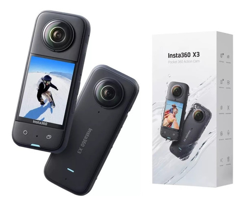 Videocámara Deportiva Insta360 X3 Doble Lente 5.7 K  72 Mp 